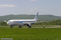 Совершено освящение нового самолета «Владивосток авиа»