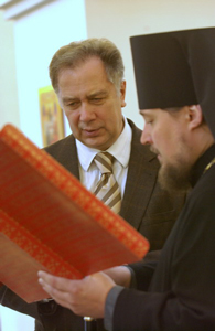 Фото, Епископ Сергий встретился с министром культуры и массовых коммуникаций А. Соколовым