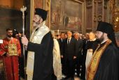 В день тезоименитства Предстоятеля Русской Церкви у раки с мощами равноапостольного Кирилла в Риме был совершен молебен