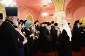 Святейший Патриарх Кирилл вручил награды клирикам Московской городской епархии, отмечающим в этом году памятные даты