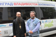 Епархиальный храм  св. прп. Сергия Радонежского посетили участники автоэкспопробега Владивосток-Калининград
