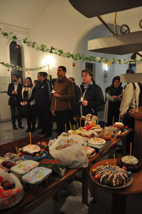 На пасхальном богослужении