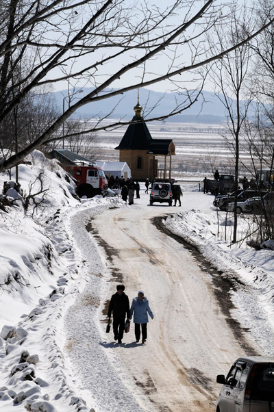 Часовня вмч. Георгия Победоносца на берегу р. Уссури. Фото Юрия Мальцева