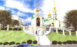 Проект строящейся звонницы Успенского храма 