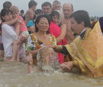 28 июля массовое крещение на Кугуковском водохранилище