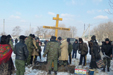 В селе Кневичи освятили крест на месте будущего храма