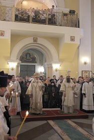 Великая Соборная вечерня объединила молитвы архиереев и всего духовенства епархии