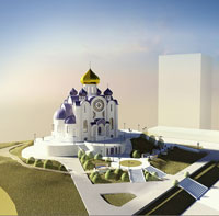 Макет нового храма на б. Тихой