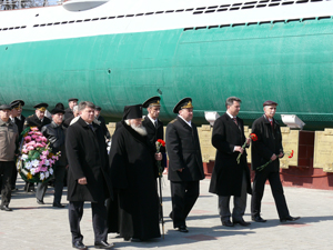 Фото, торжественная церемония в честь 102-ой годовщины образования подводных сил