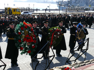Фото, торжественная церемония в честь 102-ой годовщины образования подводных сил