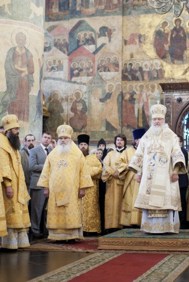 День Приморской митрополии в Патриаршем Успенском соборе Московского Кремля