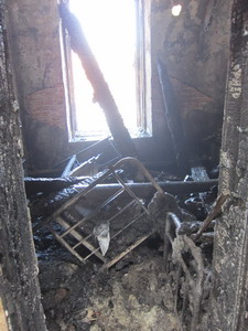 с. Раздольное. Келейный корпус после пожара в монастыре.