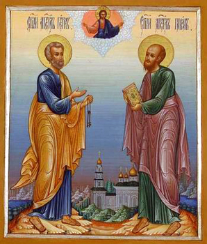 Икона свв. первоверховных апостолов Петра и Павла