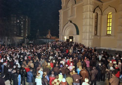 Фото, пасхальная служба