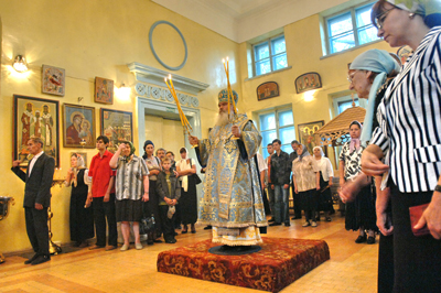Архиерейское богослужение в Порт-Артурском храме