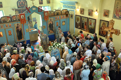 Архиерейское богослужение в Порт-Артурском храме