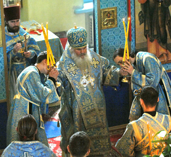 Архиерейское богослужение в Порт-Артурском храме