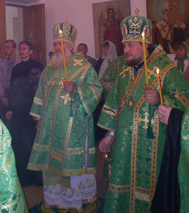 Всенощное бдение в крестовом храме епархиального управления