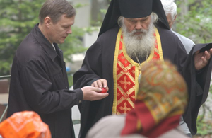 Фото, лития об усопших на «Лесном» кладбище