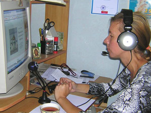 Фото. Владивосток. Участница первого епархиального интернет-совещания по вопросам организации социального служения Инна Чистякова, координатор епархиальной общины добровольцев «Милосердие»