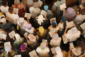 Чтение акафиста Покрову Божией Матери. Фото Игоря Кравца