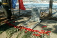 Закладной камень на месте будущего перезахоронения погибших воинов из вч 135 мотострелковой дивизии - у мемориала на городском кладбище Дальнереченска