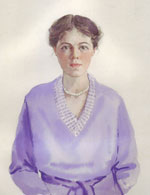 Автопортрет Великой Княгини Ольги Александровны, 1920 год, акварель