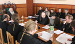 Фото. Владивосток. 26 декабря 2012 года в Духовном училище состоялось заседание педагогического совета. Возглавил заседание ректор училища митрополит Вениамин
