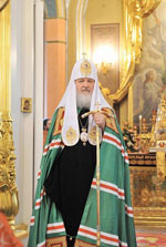 Фото. Москва, 3 мая 2012 года. Покровский ставропигиальный женский монастырь. Слово Святейшего Патриарха Кирилла в день памяти блаженной Матроны Московской