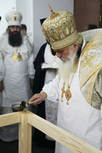 Фото. Находка. 14 января 2013 года. Чин Великого освящения храма прп. Сергия Радонежского Казанского кафедрального собора города Находка совершил митрополит Вениамин в сослужении архиереев Приморской митрополии