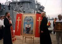 Встреча с военными моряками в заливе Стрелок