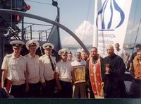 Встреча с военными моряками в заливе Стрелок