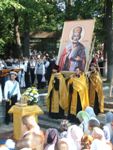 Фото, мощи святителя Николая Чудотворца, молебен возле Покровского храма