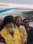 Фото, встреча мощей Николая Чудотворца в аэропорту Владивосток