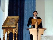 Выступает Александр Жигжитов, руководитель Братства православных следопытов (БПС)