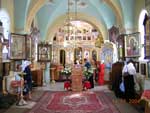 Внутри храма Казанской иконы Божией Матери