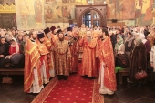 В день памяти мученицы Татианы митрополит Истринский Арсений совершил Литургию в Успенском соборе Московского Кремля