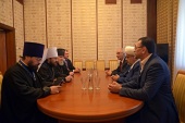Митрополит Волоколамский Иларион встретился с председателем Управления мусульман Кавказа шейх-уль-исламом Аллахшукюром Паша-заде