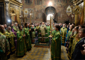 В канун дня памяти преподобного Сергия Радонежского Святейший Патриарх Кирилл совершил всенощное бдение в Троице-Сергиевой лавре