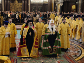 В Прощеное воскресенье Предстоятели Антиохийской и Русской Православных Церквей совершили Литургию в Храме Христа Спасителя в Москве
