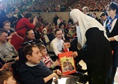 Святейший Патриарх Кирилл посетил детский праздник «День православной книги» в Храме Христа Спасителя