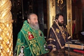 Митрополит Киевский и всея Украины Онуфрий совершил Литургию в Русском Пантелеимоновом монастыре на Афоне