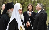 Святейший Патриарх Кирилл принял участие в церемонии перезахоронения великого князя Николая Николаевича Младшего и его супруги