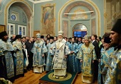 В канун праздника Благовещения Пресвятой Богородицы Святейший Патриарх Кирилл совершил всенощное бдение в Заиконоспасском ставропигиальном монастыре