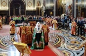 В Неделю 5-ю по Пасхе Предстоятель Русской Церкви совершил Литургию в Храме Христа Спасителя в Москве