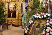 В день Святой Троицы Предстоятель Русской Церкви совершил Литургию в Троице-Сергиевой лавре