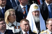 Святейший Патриарх Кирилл присутствовал на военном параде в честь 70-летия Победы