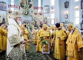 В праздник Собора Белорусских святых Предстоятель Русской Церкви совершил Литургию в Воскресенском соборе г. Бреста