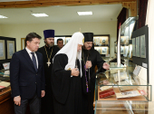 Святейший Патриарх Кирилл возглавил церемонию открытия новой экспозиции музея Библии в Иосифо-Волоцком монастыре