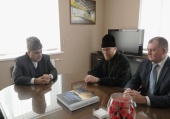 На торжества по случаю 70-летия Святейшего Патриарха Кирилла прибыл председатель Управления мусульман Кавказа